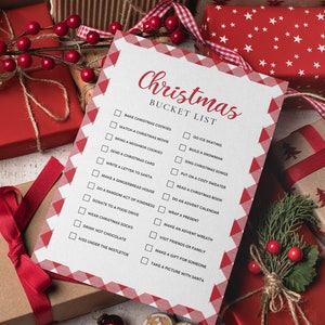 Christmas Bucket List  - Christmas Break Activities for Kids - Winter Activities for Kids - Christmas Activities for Kids - JPG - PDF