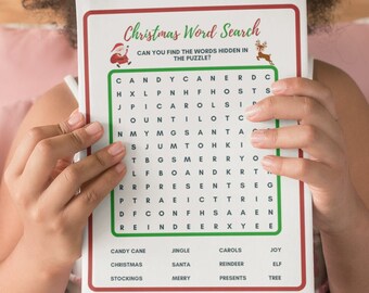 Christmas Word Search - Christmas Activities for Kids - Winter Activities for Kids - Word Search - JPG - PDF
