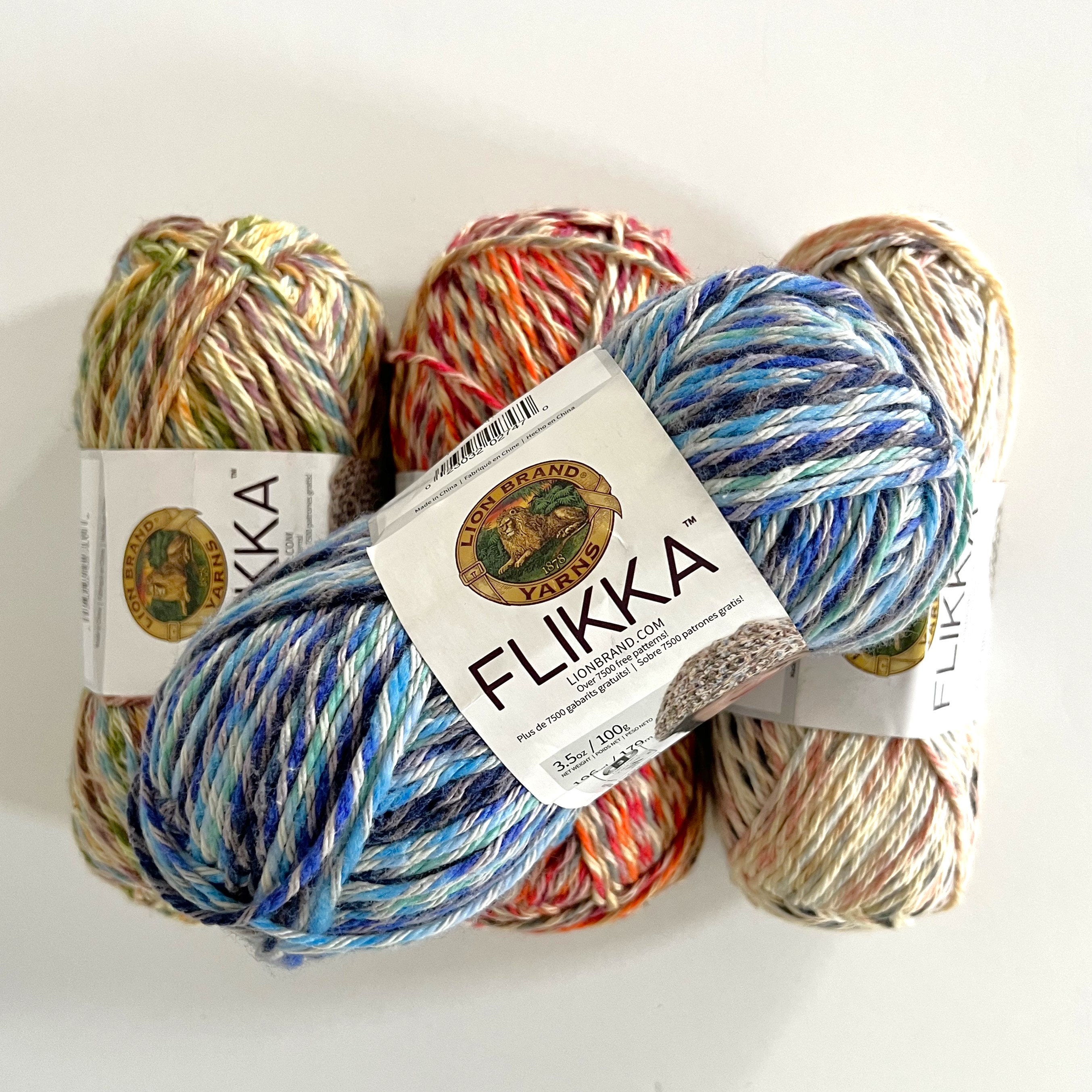 Lion Brand Flikka Cotton Blend Yarn, Discontinued Destash 4 Colors  Available 196 Yds DK Weight, Home Decor Baby and Clothing Projects -  UK