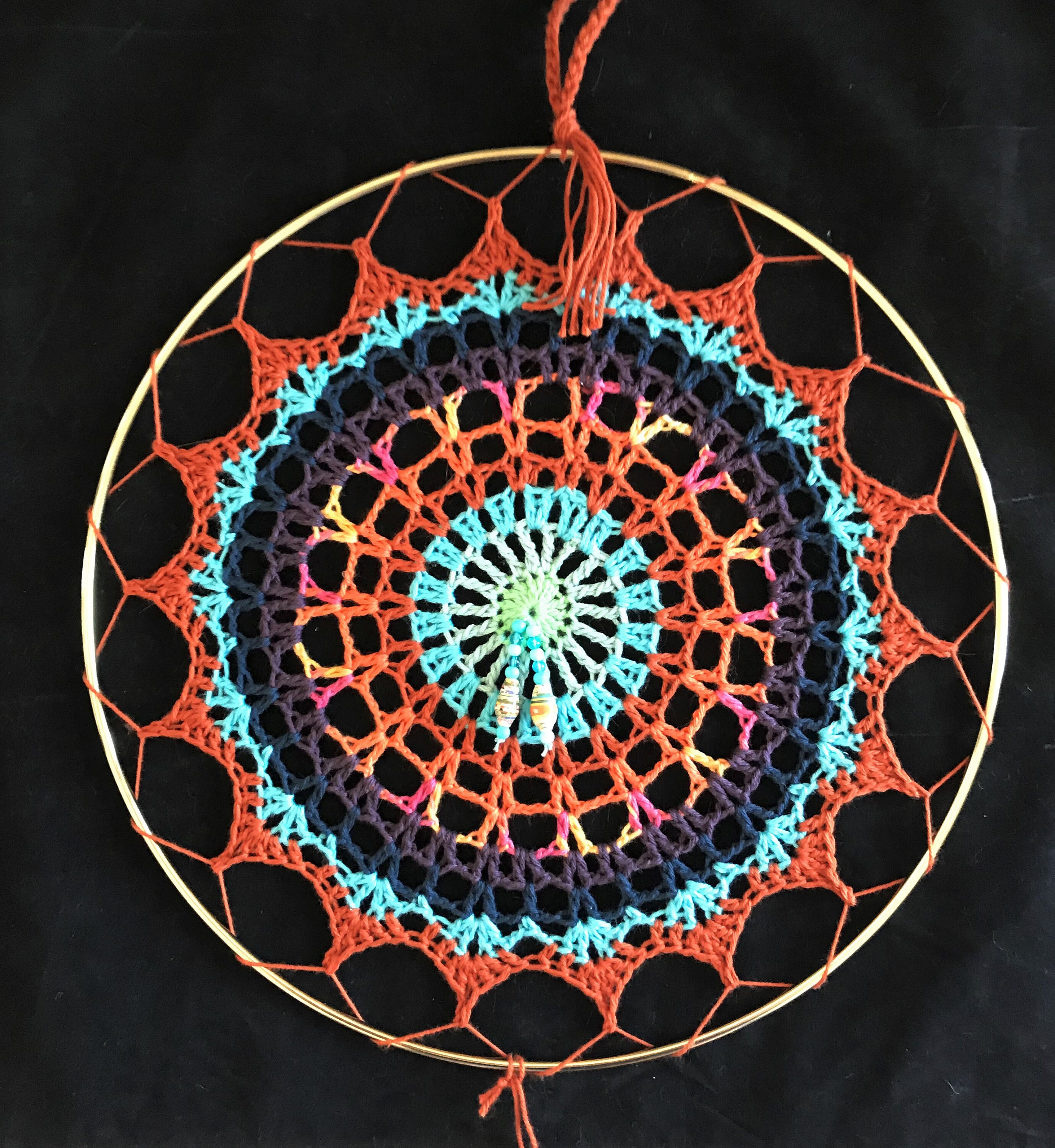 Bohemian wall decor Crochet mandala wall hanging Large 12 ...
