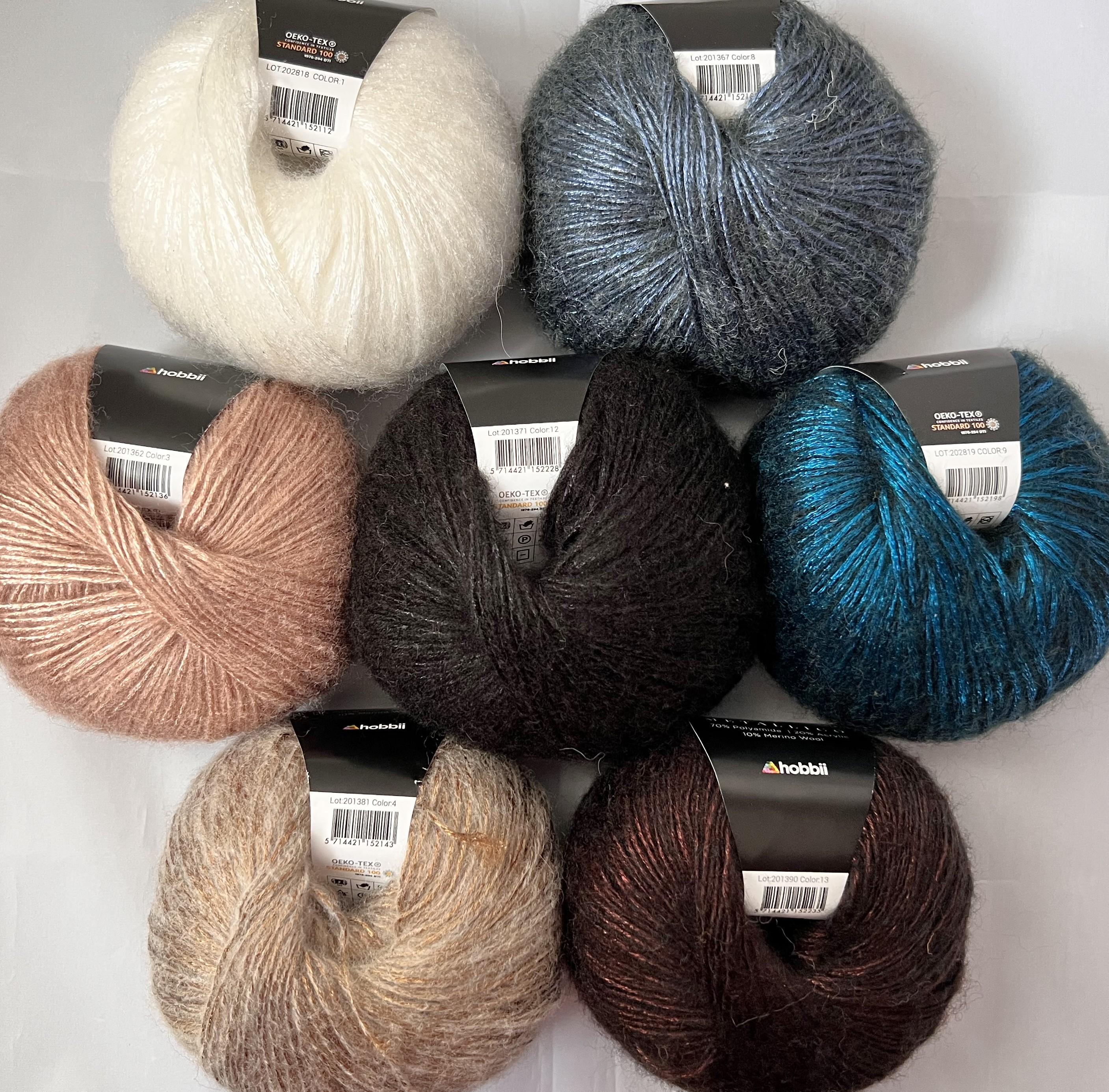 Hobbii Metallico Fine Yarn, Shiny Elegant Sport Weight 2 