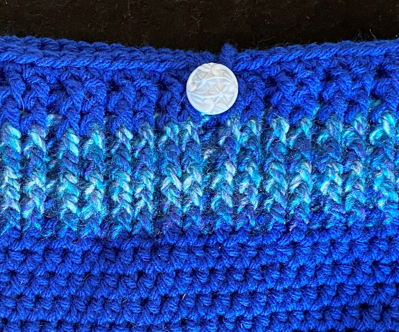 Summer accessory, Royal blue crochet purse Handmade womens acrylic handbag Birthday gift for her Boho shoulder bag