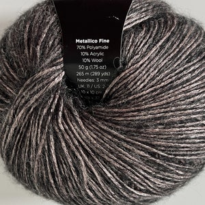 Hobbii Metallico Fine yarn, Choice of 4 colors, Shiny elegant sport weight 2 yarn, knitting or crochet yarn gift, Polyamide wool acrylic image 9