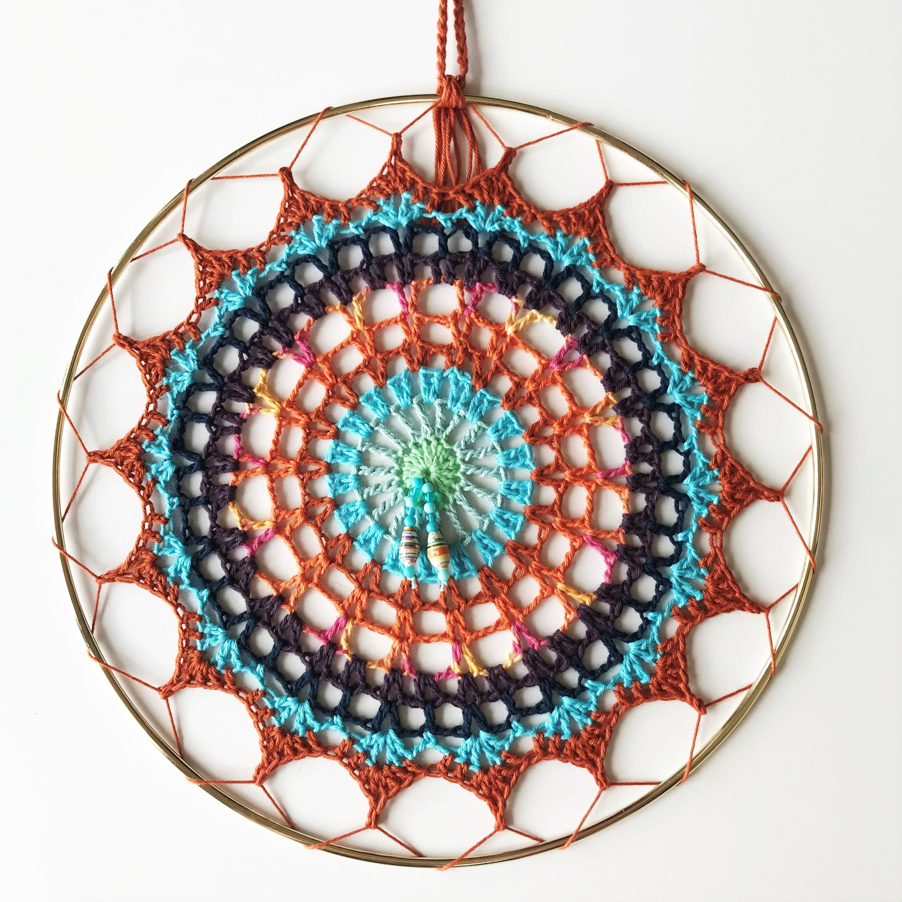 Mandala Wall Art Crochet Boho Wall Hanging 12 Inch 30 Cm New Etsy UK