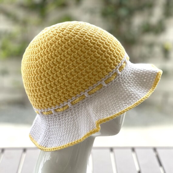 Crochet Sun Hat in Choice of 4 Colors, Handmade Brimmed  display picture 1
