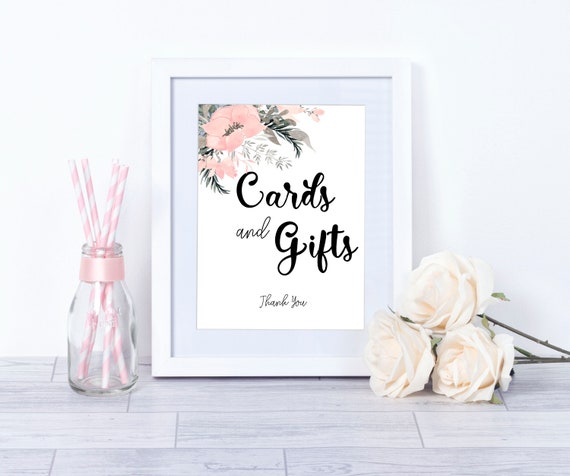 Cards And Gifts Sign Bridal Shower Ideas Gift Table Sign Reception Sign Printable Wedding Sign Party Sign Signs Wedding Sign