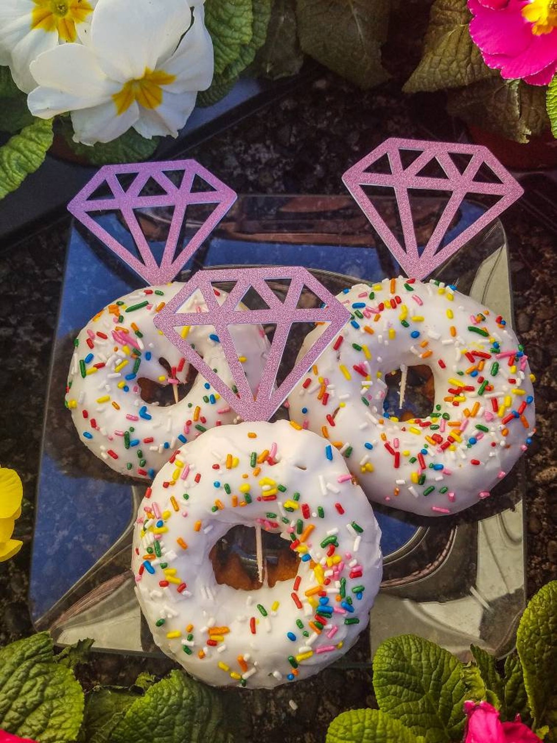 Diamond Doughnut Topper Doughnut Toppers Engagement Ring Etsy