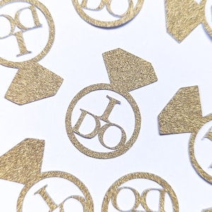 Bridal Shower Confetti, Diamond Ring Confetti, Wedding Shower Decor, Engagement Party Decorations, Bachelorette Party Confetti,I Do confetti
