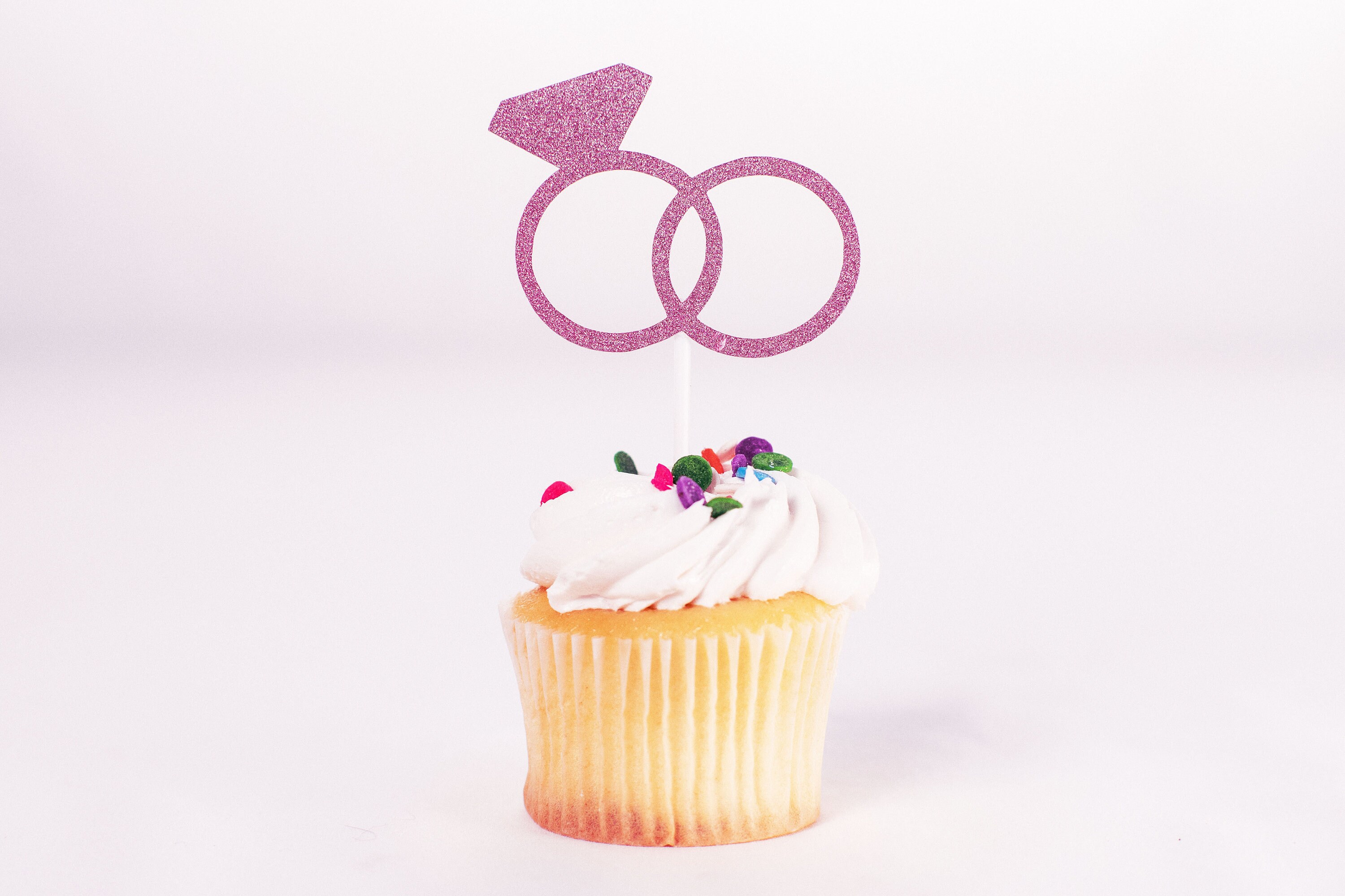 Engagement Ring Cupcake Toppers Wedding Cupcake Toppers Etsy