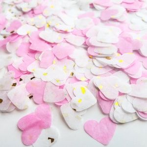 Bridal Shower Confetti, Heart Shape Confetti,  Pink and White Confetti, Pink and White heart Confetti, Bachelorette Party, Bridal Shower