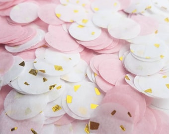 Pink & Gold Foil Confetti: Bridal Shower, Bachelorette Party