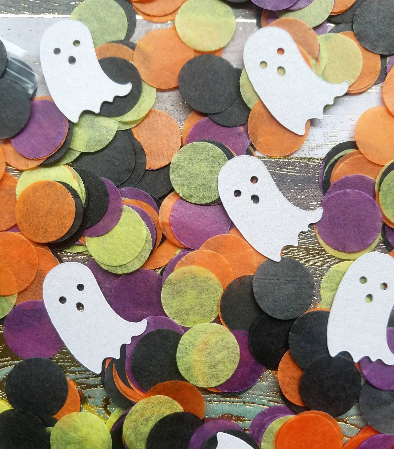 Halloween Confetti Ghost Confetti Tissue Paper Confetti Etsy