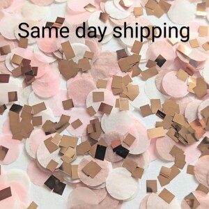 Pink Confetti, Tissue Paper Confetti, Rose Gold Confetti, Baby shower Confetti, Bridal Shower Confetti, Tissue Paper, Engagement, Birthday