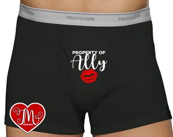 Property of Underwear - Birthday Underwear - Groom Underwear - Honeymoon Underwear - Gag Gifts for Men - Anniversary Gift - Sexy Underwear