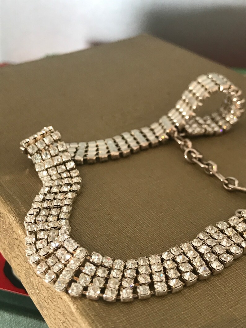 Diamant\u00e9 chocker necklace vintage diamant\u00e9 necklace.