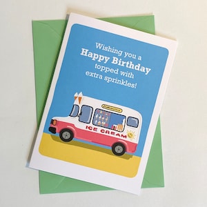 Carte d'anniversaire rétro, Carte d'anniversaire amusante et Ambiance estivale