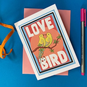 Carte de voeux Love Bird Une carte d'anniversaire de mariage ou une carte juste pour dire je t'aime