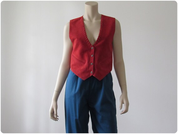 red suede vest