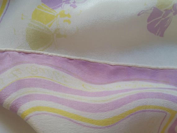 1980s Vintage Silk Scarf, Vintage Ballerina Scarf… - image 9