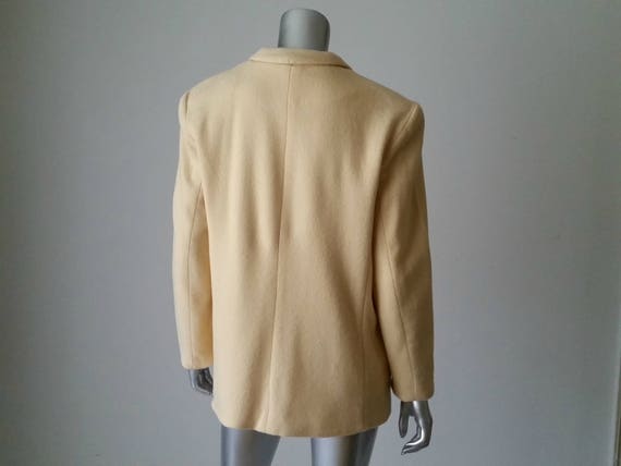 1980s Vintage Oversized Wool Blend Jacket. Double… - image 7