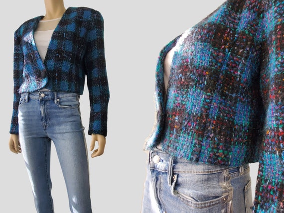 1980s Vintage Cropped Tweed Jacket, Ann Taylor, J… - image 5