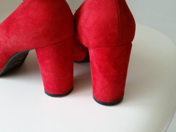 red suede shoes