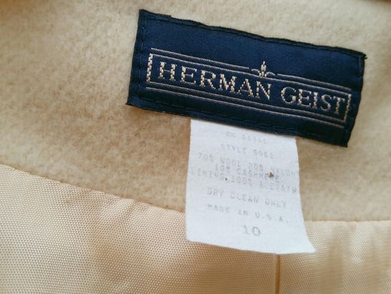 1980s Vintage Oversized Wool Blend Jacket. Double… - image 9