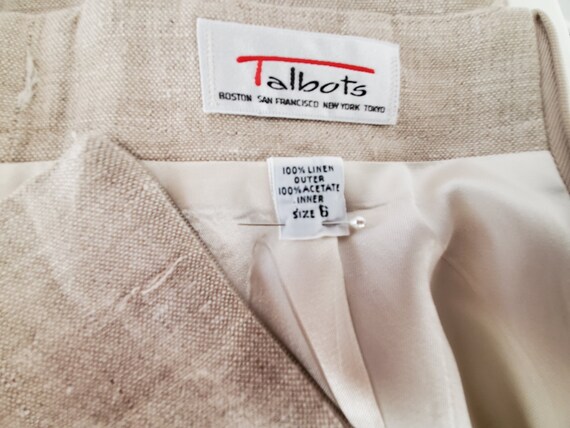 1980s Vintage Linen Skirt, Talbots Skirt, Linen P… - image 9