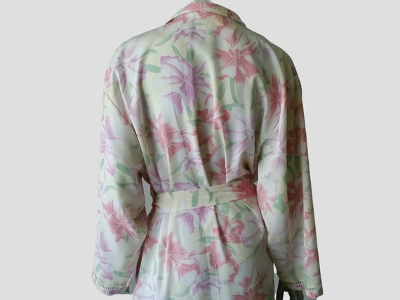 1980s Vintage Victoria Secret Robe, Pastel Floral… - image 6