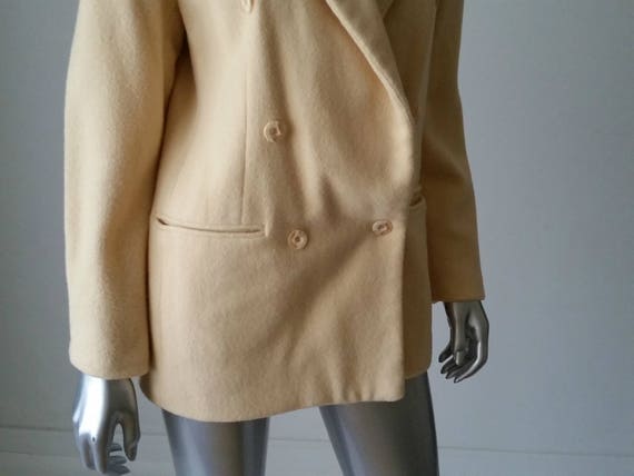 1980s Vintage Oversized Wool Blend Jacket. Double… - image 6