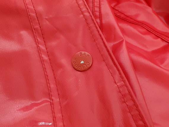 1980s Vintage Red Vinyl Jacket, Streetwear Jacket… - image 8