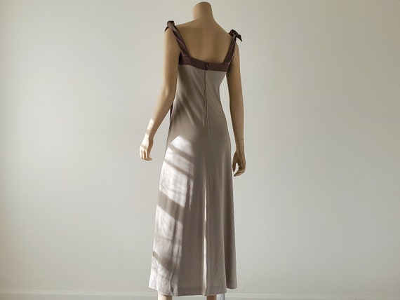 1970s Vintage Maxi Dress, Kay Unger Dress, Beige … - image 3