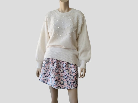 1980s/90s Vintage Angora Rabbit Blend Sweater, Fu… - image 5