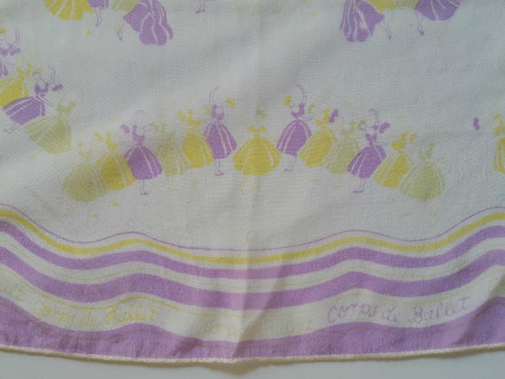 1980s Vintage Silk Scarf, Vintage Ballerina Scarf… - image 1