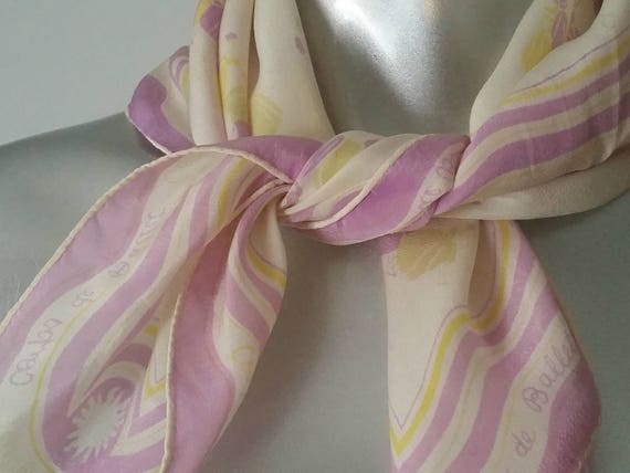 1980s Vintage Silk Scarf, Vintage Ballerina Scarf… - image 4