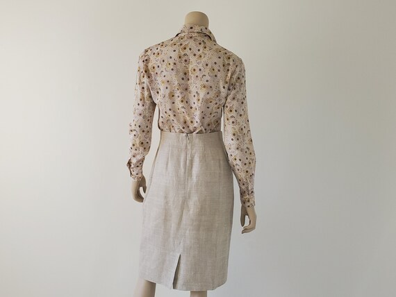 1980s Vintage Linen Skirt, Talbots Skirt, Linen P… - image 3