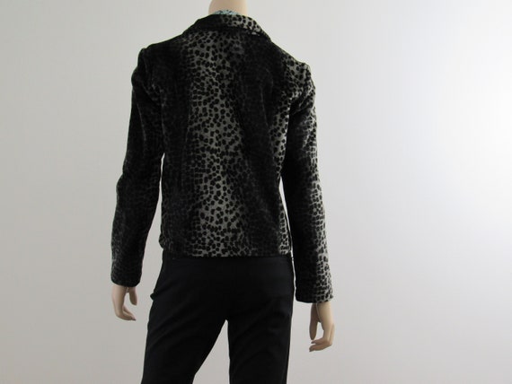 1990s Vintage Animal Print Zip Up Jacket, Leopard… - image 8