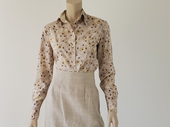 1980s Vintage Linen Skirt, Talbots Skirt, Linen P… - image 4