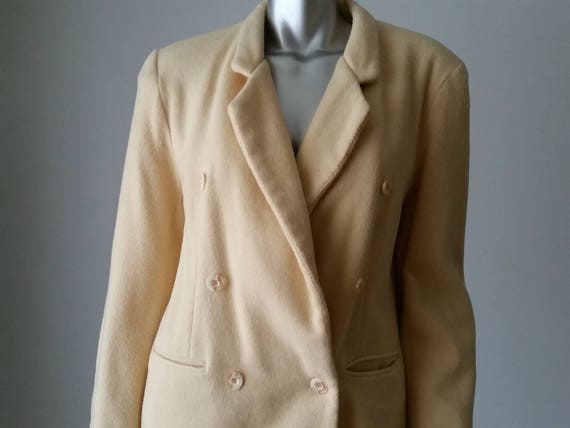 1980s Vintage Oversized Wool Blend Jacket. Double… - image 8