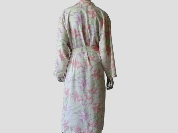 1980s Vintage Victoria Secret Robe, Pastel Floral… - image 3