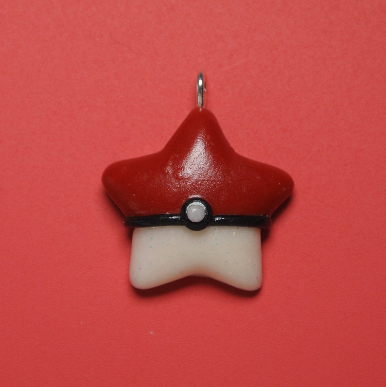 Necklace Planner Charm Polymer Clay Jewellery EPGreen09 Pokemon Star