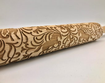 Rolling Pin: All the Pretty Horses Rolling Pin Rolling Pin | embossed cookies clay pottery décor baking gift