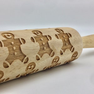 Elementos esenciales para hacer galletas de jengibre: galletas con rodillo de madera Potter Home Decor