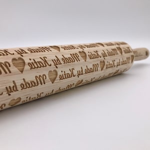 Custom Engraved Rolling Pin for Crafting and Baking Unique Gifts
