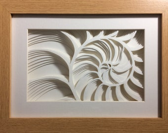 Nautilus, ammonite, papercut, template, diy template, layered papercut, geology gift, shell art, fossil art, golden ratio, papercut art, svg