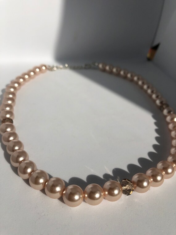 Vintage RMN cream pearls necklace and 