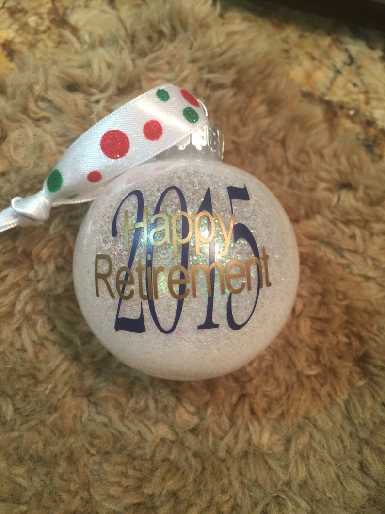 Happy Retirement Retirement Gift Christmas Ornament Etsy