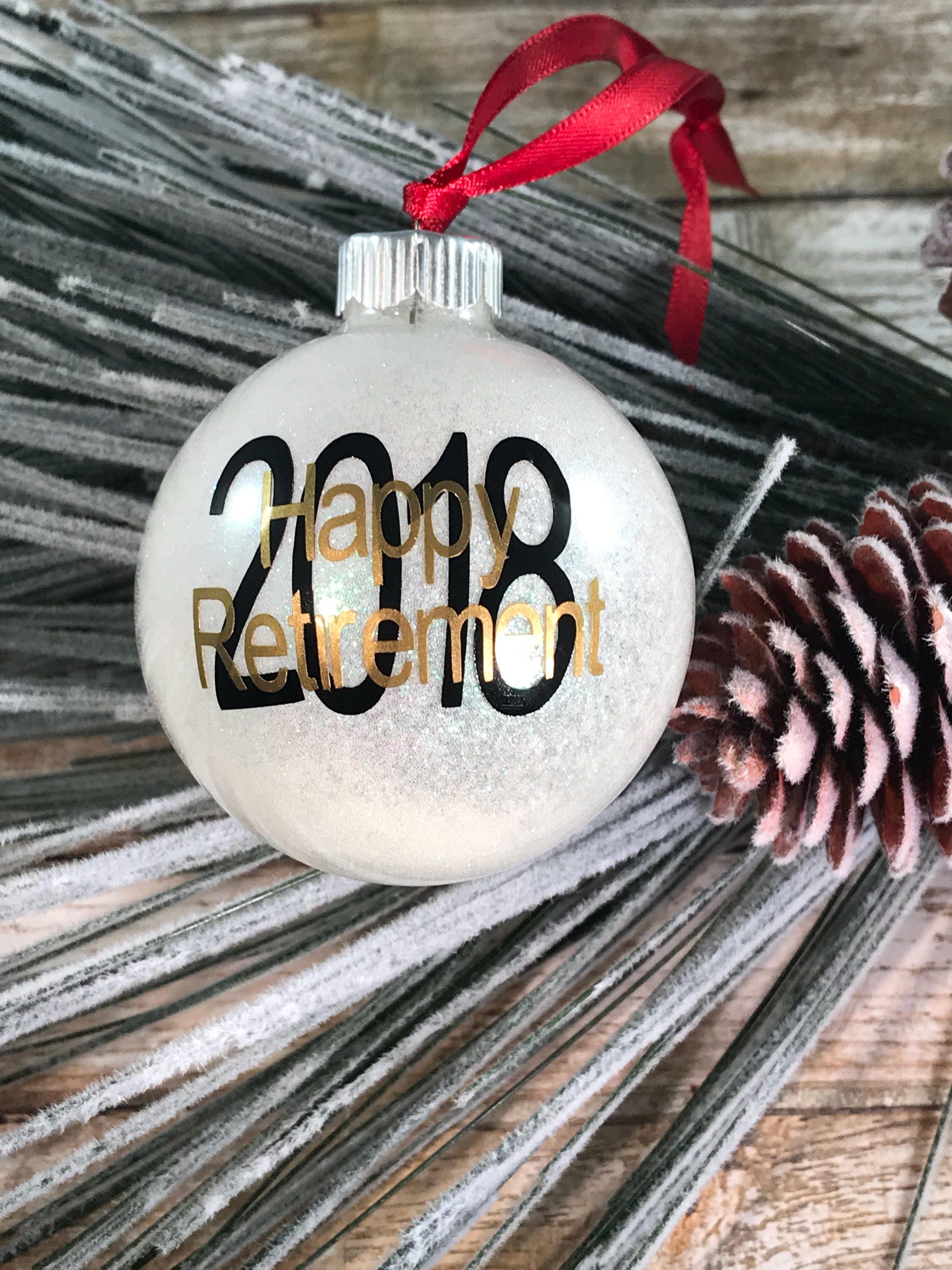 Happy Retirement Retirement Gift Christmas Ornament Etsy