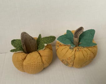 Vintage Quilt Pumpkin Set of 2