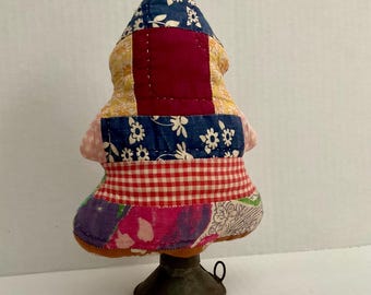 Vintage Quilt Tree Decoration with Funnel Stand